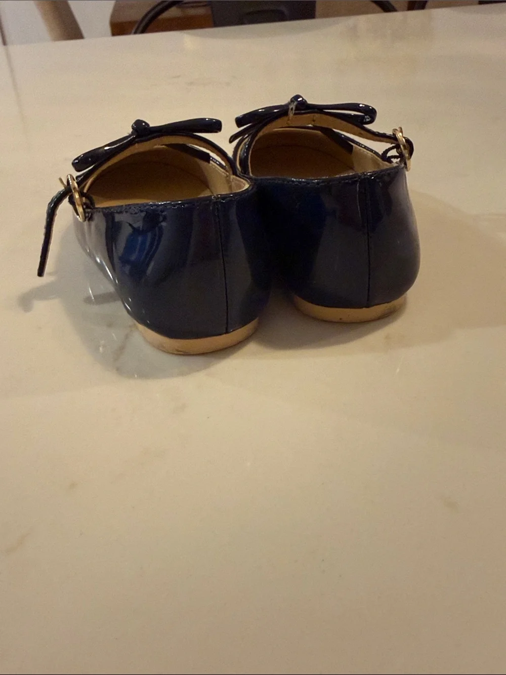 Janie & Jack Toddler Navy Patent Mary Jane Shoes with Bow Size 8